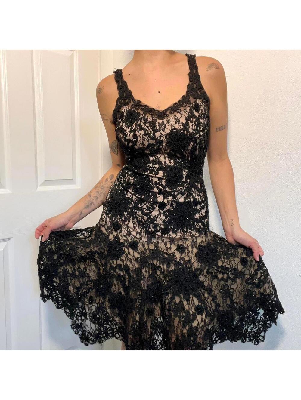 Sue Wong Black Mini Dress